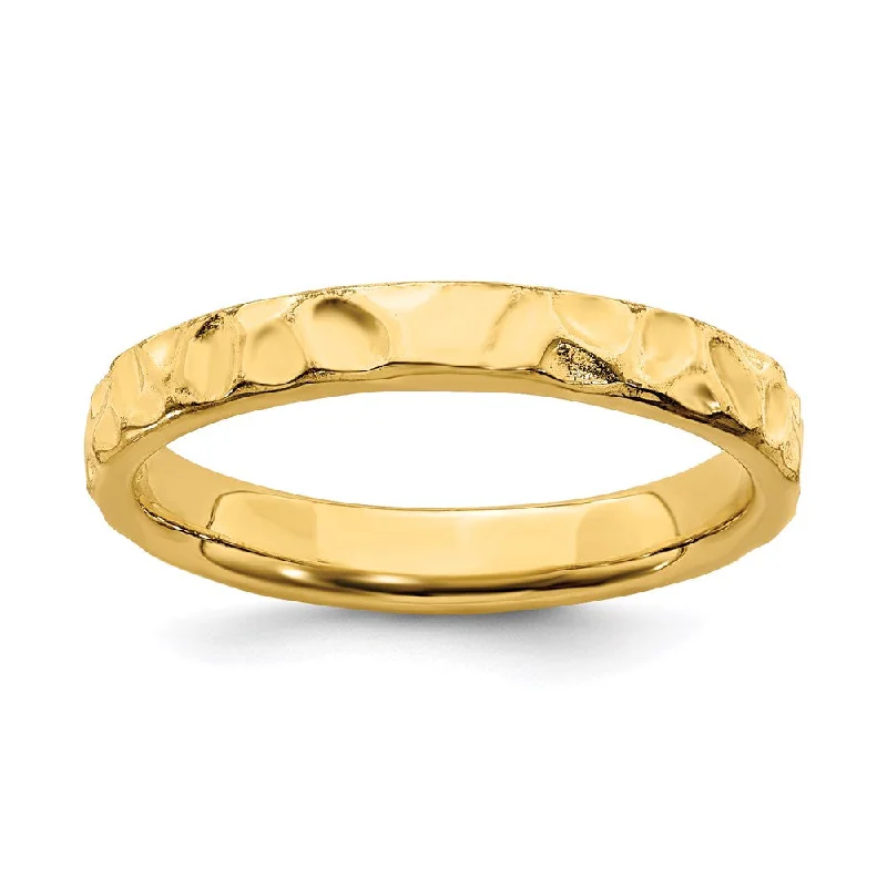 Sterling Silver Stackable Expressions Gold-plated Ring | QSK258