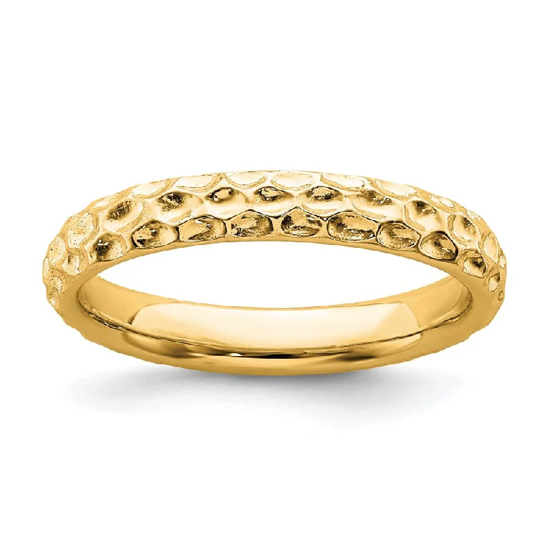 Sterling Silver Stackable Expressions Gold-plated Ring | QSK274