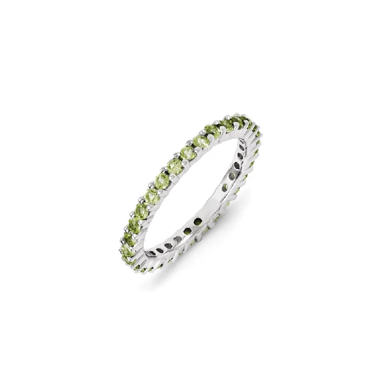 Sterling Silver Stackable Expressions Peridot Ring | QSK1175