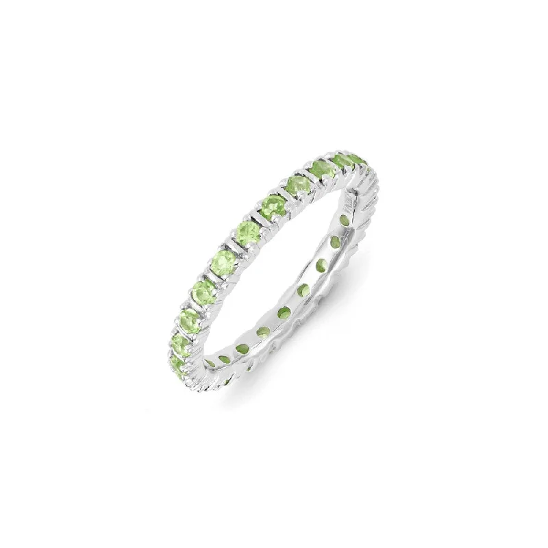 Sterling Silver Stackable Expressions Peridot Ring | QSK1195