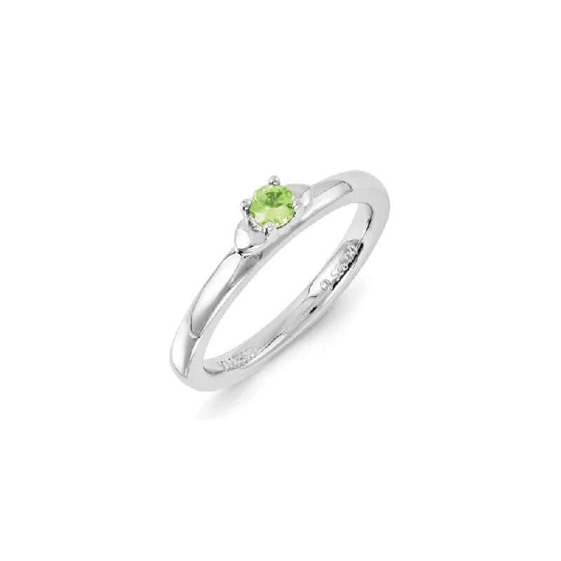 Sterling Silver Stackable Expressions Peridot Ring | QSK1306