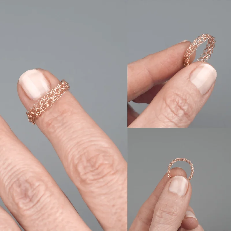 Thin rose gold ring