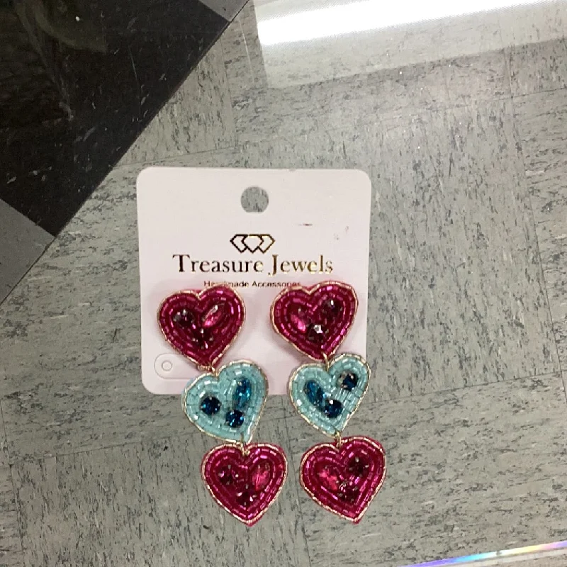 Retro Drop Earrings for Nostalgia -Treasure Jewels | Sweetheart Earrings