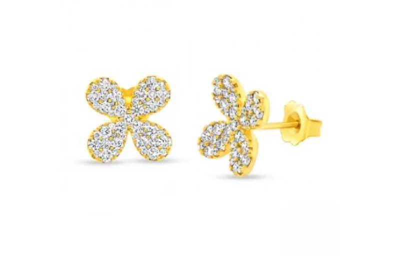 Drop Earrings with Animal Motifs -Uneek-Vernal Floral Diamond Earrings ER4433PH