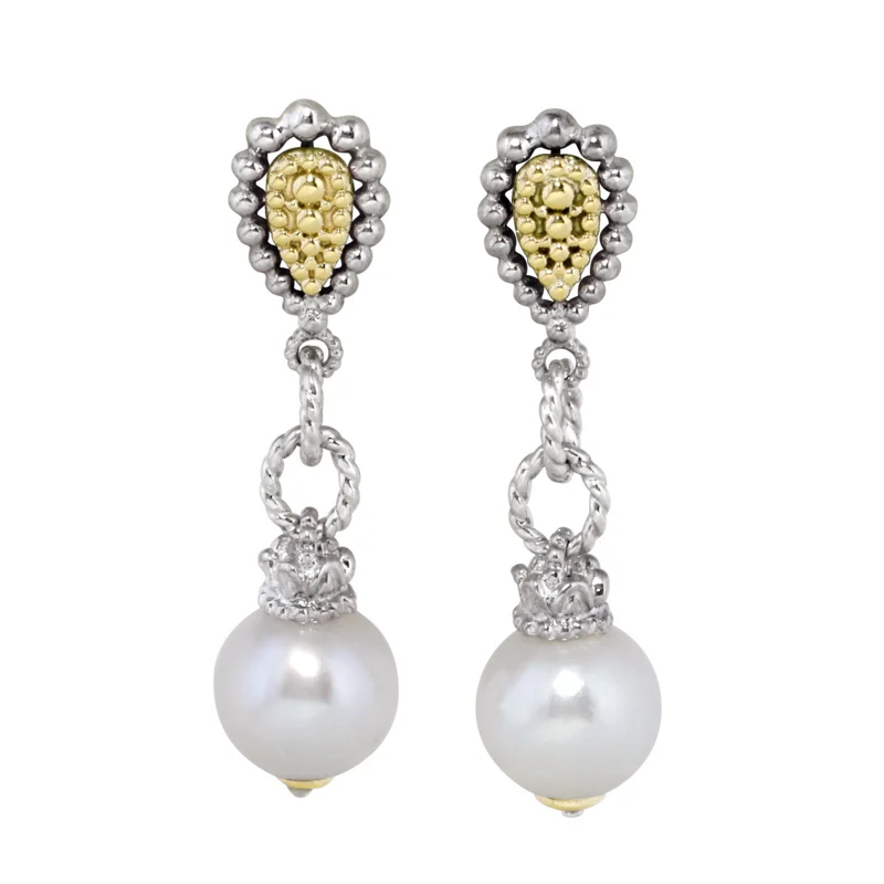 Drop Earrings for Engagement Party -Vahan Pearl Drop Earrings