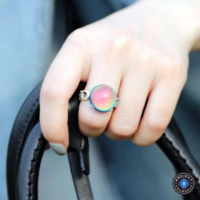 Vintage Rivets Mood Ring