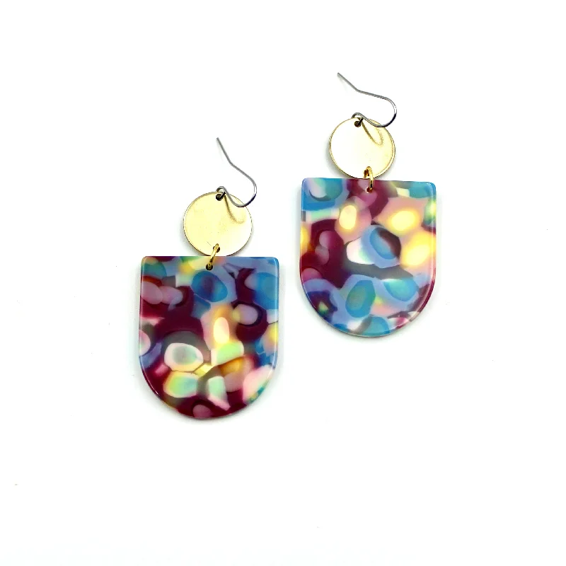 Drop Earrings for Anniversary -Watercolor Drop Earrings